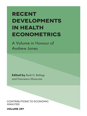 cover image of Recent Developments in Health Econometrics